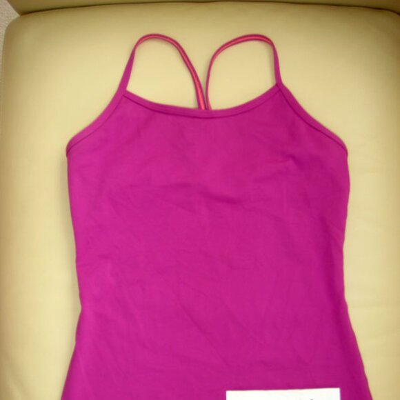 Ivivva Girl by Lululemon 🍋Tumblin' Tank pink with bra liner size 14 - Picture 4 of 4